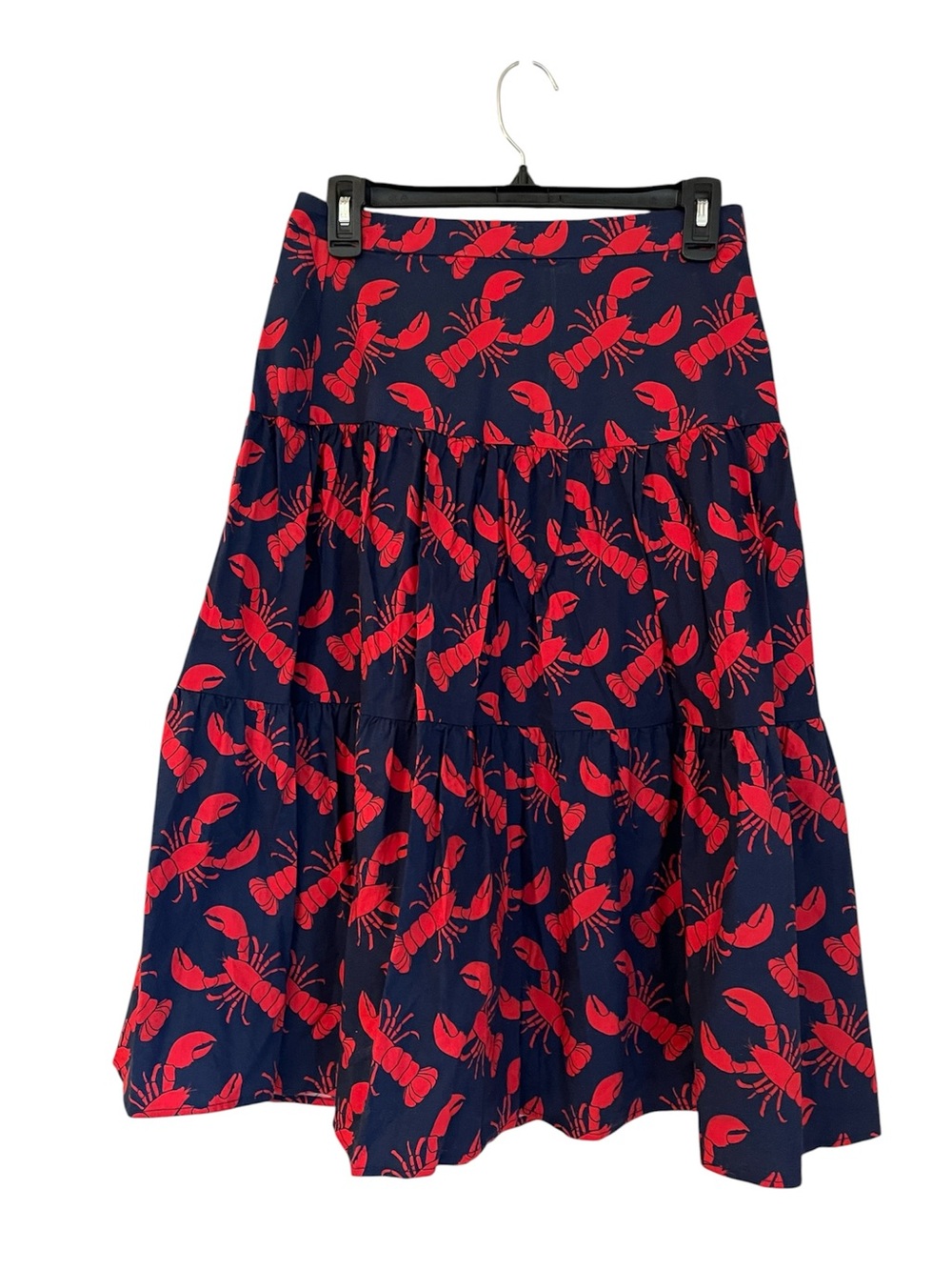 Anthropologie Eva Franco Hummer Print Midi Lobster Skirt Size 6